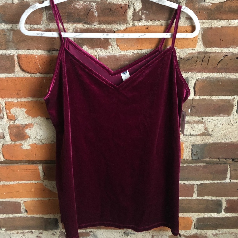Old Navy Maroon Velvet Tank Top